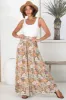 Avianna Pants - Paper Bag High Waisted Wide Leg Pants in Floral Print sold by Salty Crush
