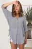 Beachly Shirt - Folded Collar Button Down Relaxed Shirt In Cloudy Blue sold by Salty Crush