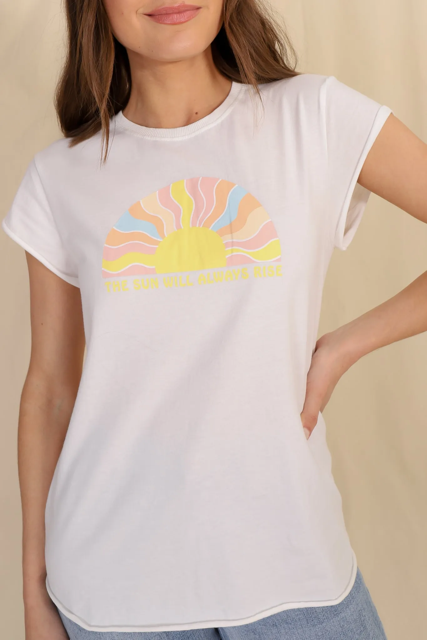 The Sun Tee - Graphic Short Sleeve T-Shirt in White sold by Salty Crush product image thumbnail 2