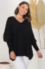Pier Jumper - Oversized Batwing Knit Jumper in Black sold by Salty Crush