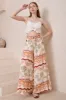 Charli Pants -  Paper Bag High Waisted Wide Leg Pants in Amery Print sold by Salty Crush
