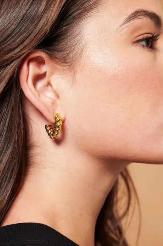 Twist Square Loop - Earrings sold by Salty Crush