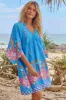 JAASE - Bree Mini Dress: Handkerchief Sleeve Shift Dress in Clovelly Print sold by Salty Crush