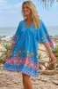 JAASE - Bree Mini Dress: Handkerchief Sleeve Shift Dress in Clovelly Print sold by Salty Crush