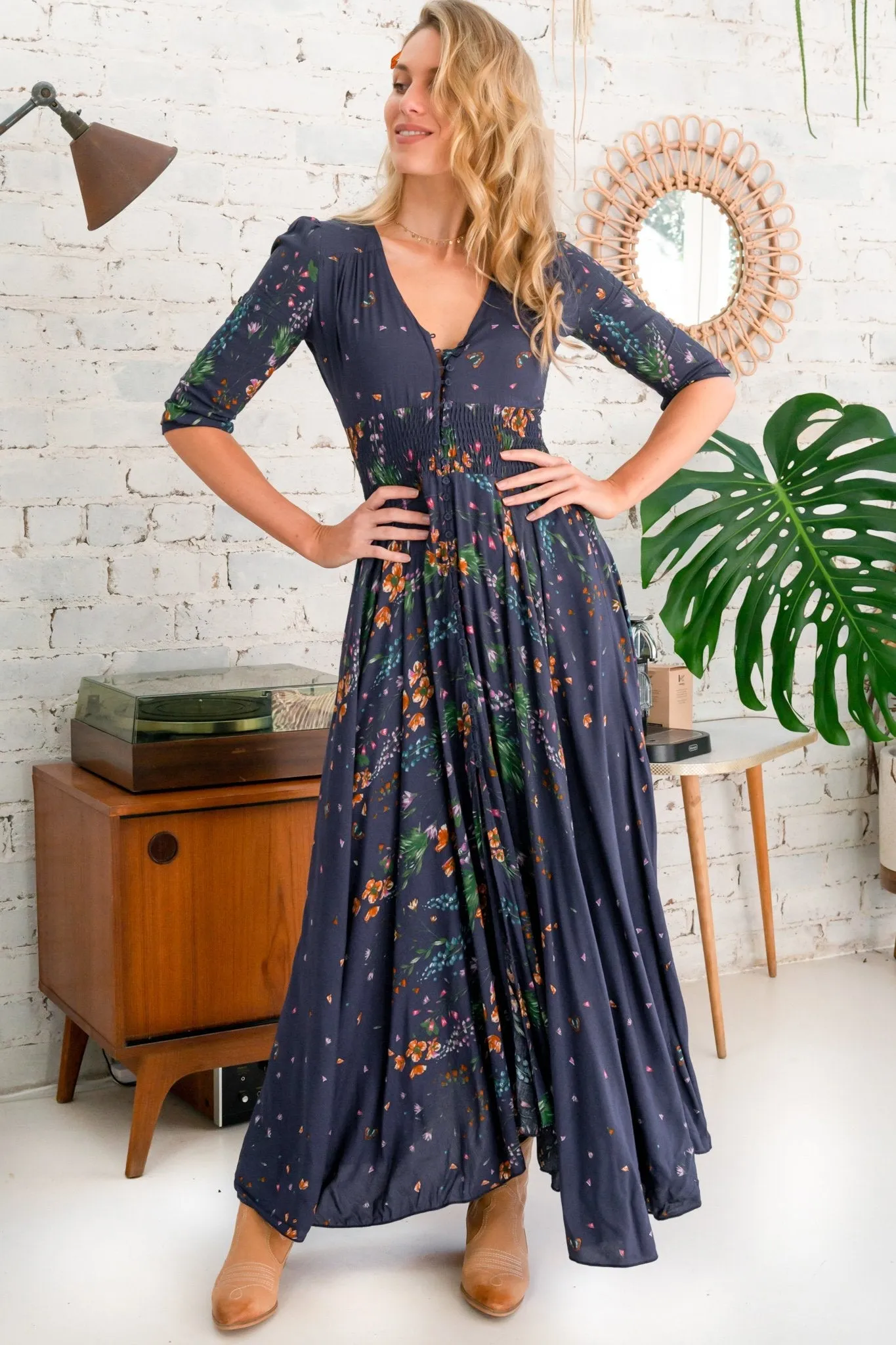 Indiana - Raining Flowers Maxi Dress sold by Salty Crush product image thumbnail 4