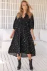 JAASE - Boheme Long Sleeve Midi Dress: Slimline Smock Dress in Love Is All Around Print sold by Salty Crush