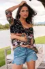 JAASE - Palas Top: V Neck Slouch Blouse with Criss Coss Bust Tie In Eternity Print sold by Salty Crush