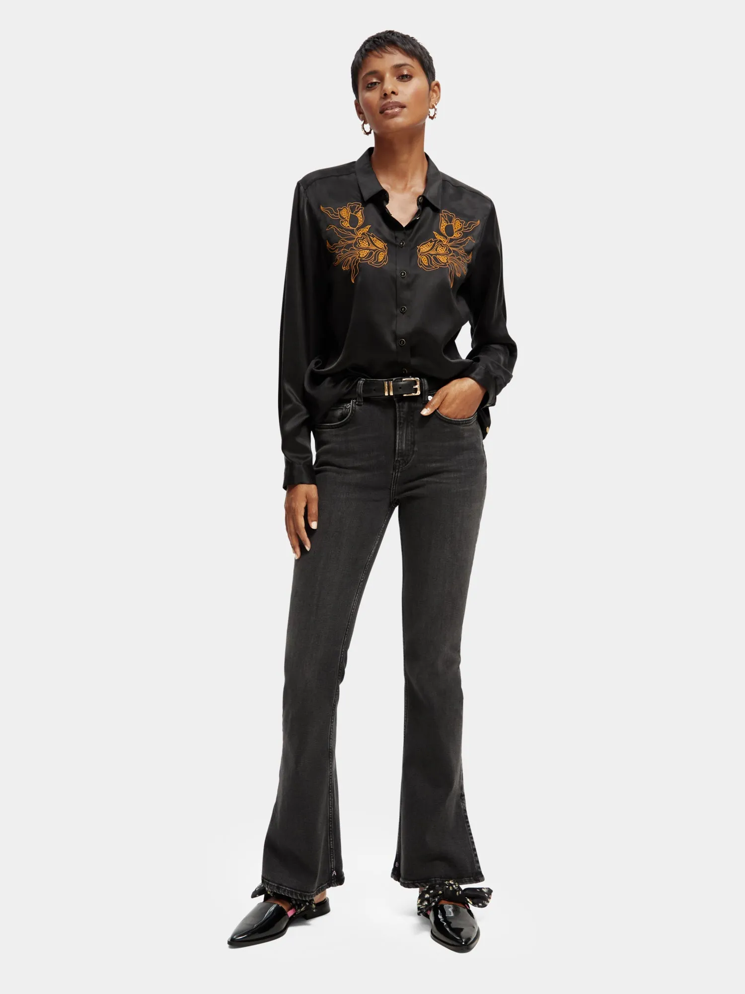 Charm high-rise classic flared jeans sold by Scotch and Soda product image thumbnail 5
