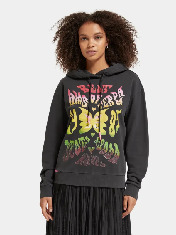 Relaxed fit washed hoodie sold by Scotch and Soda