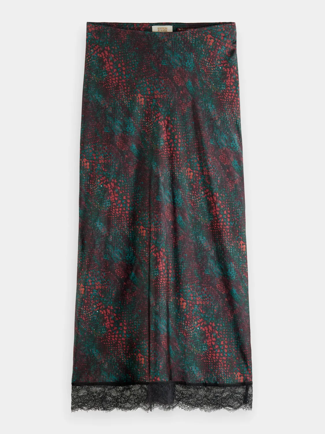 Satin midi skirt with lace sold by Scotch and Soda product image thumbnail 2