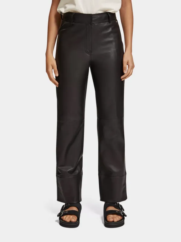 Straight leg leather pants sold by Scotch and Soda