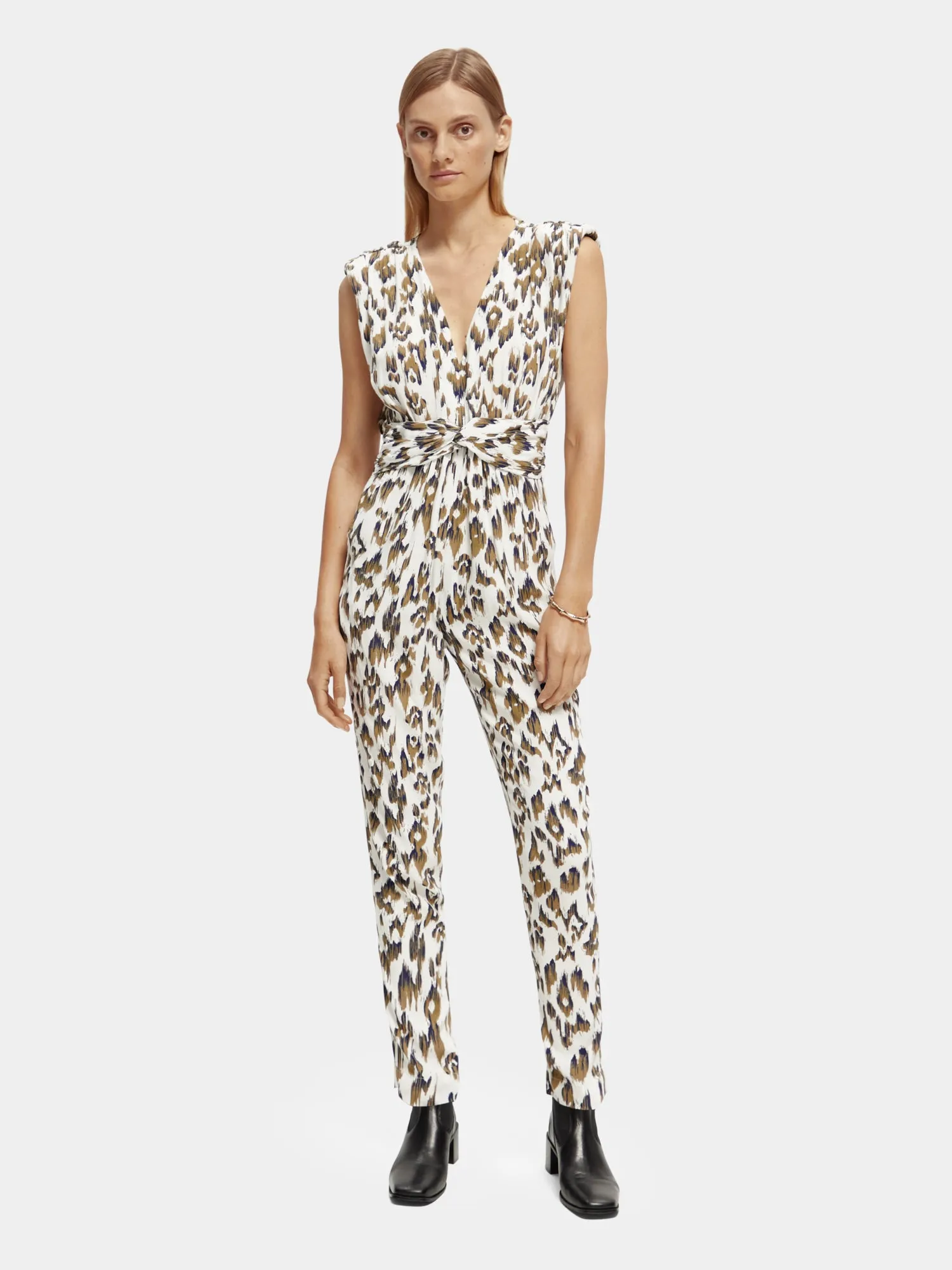 Belted v-neck jumpsuit sold by Scotch and Soda product image thumbnail 5