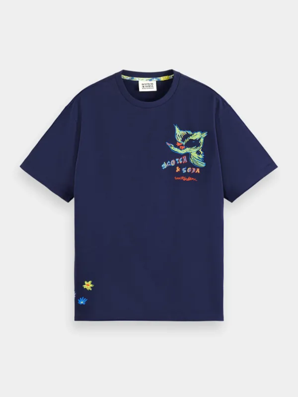 Regular-fit artwork t-shirt sold by Scotch and Soda