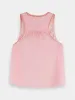 Sleeveless tank with gathering and ties sold by Scotch and Soda