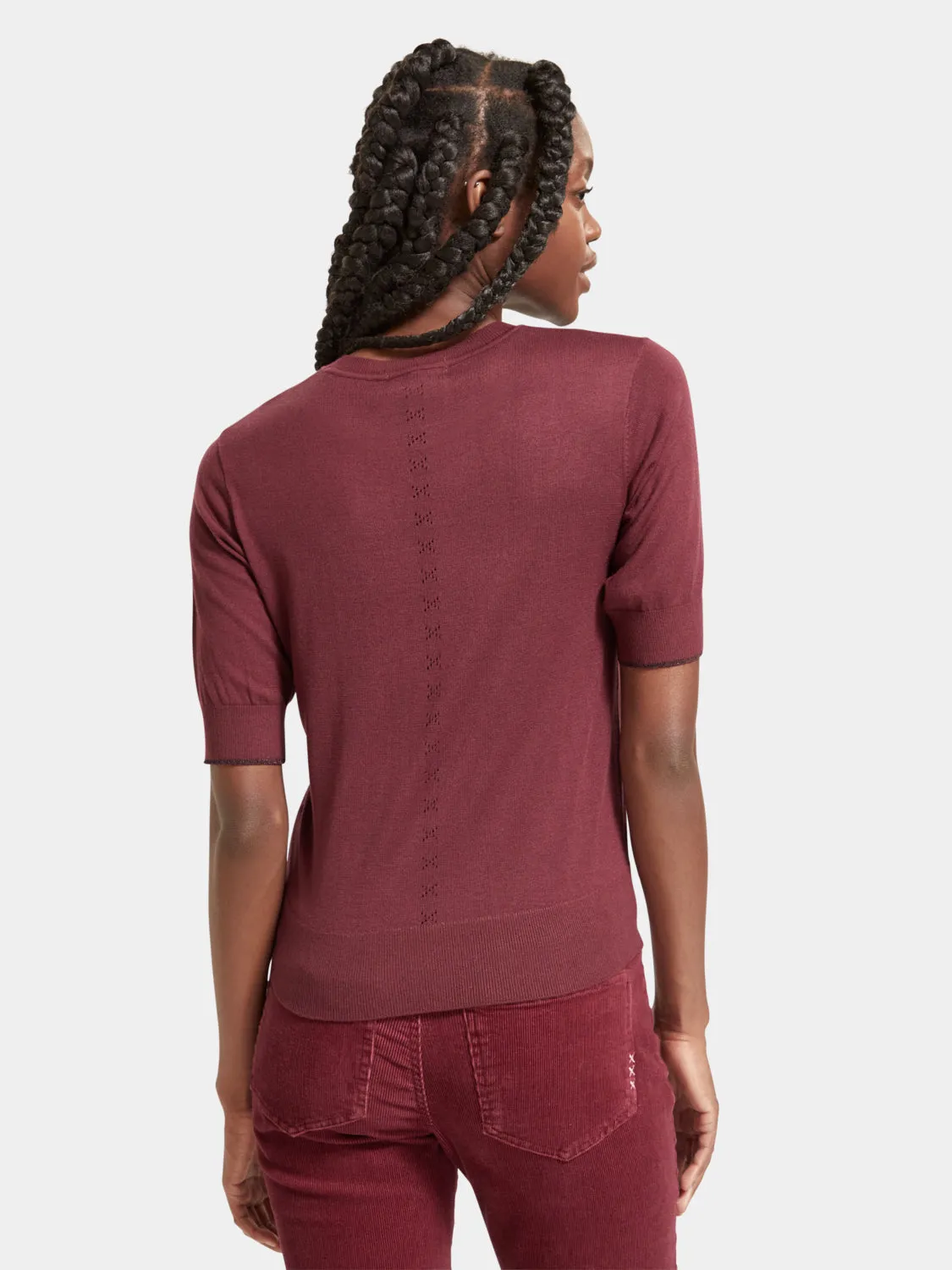 Short sleeved crewneck sweater sold by Scotch and Soda product image thumbnail 3