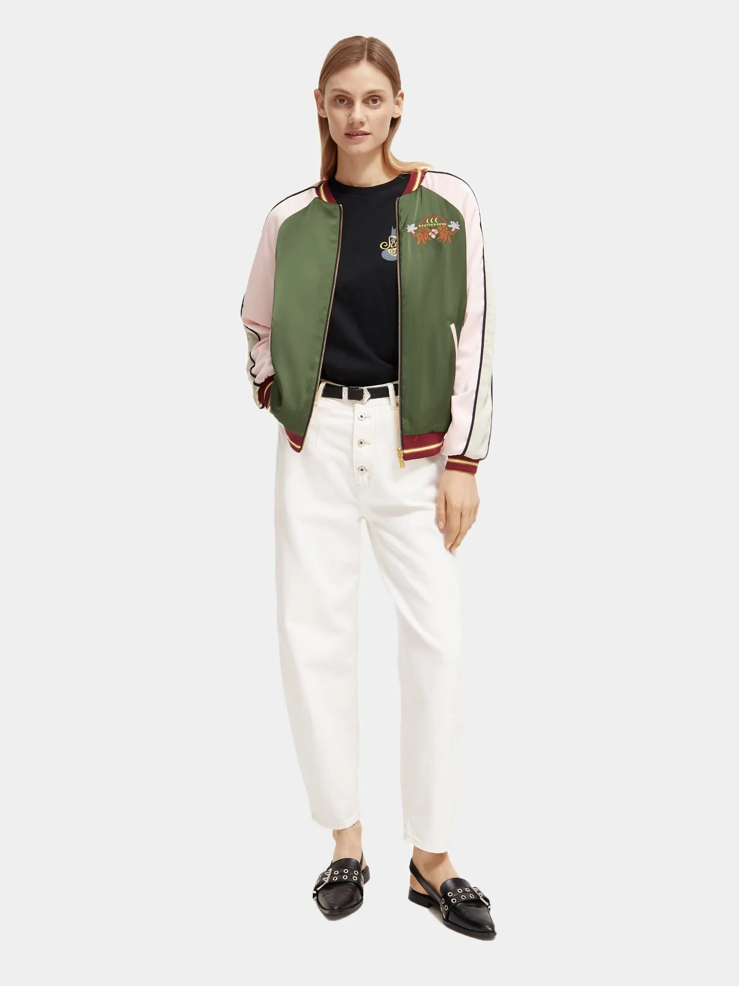 Reversible embroidered bomber jacket sold by Scotch and Soda product image thumbnail 5