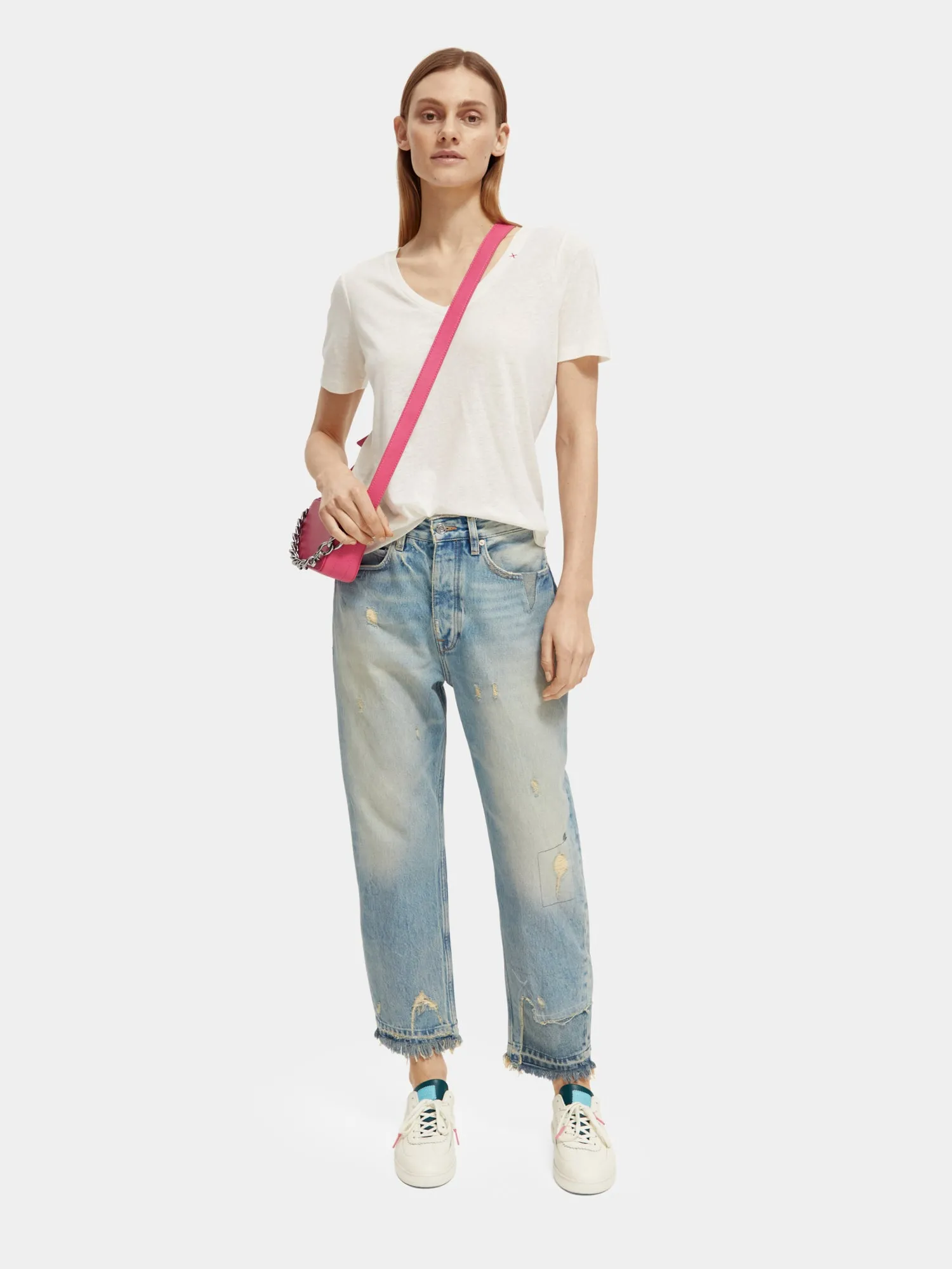 Regular-fit v-neck t-shirt sold by Scotch and Soda product image thumbnail 4