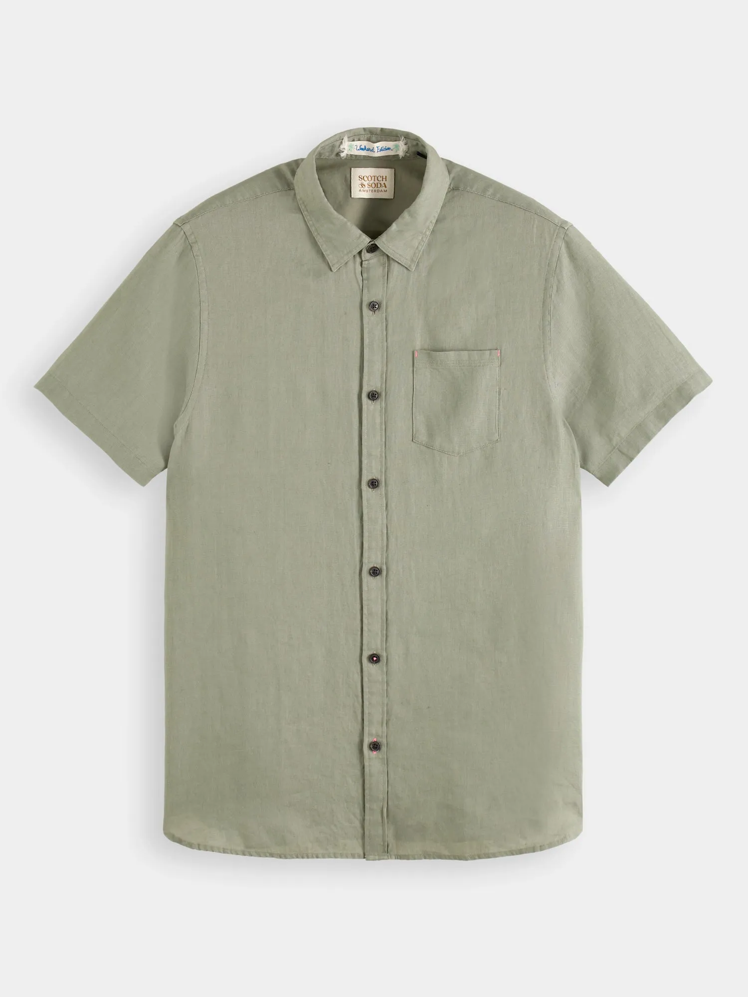 Short sleeve linen shirt sold by Scotch and Soda product image thumbnail 2