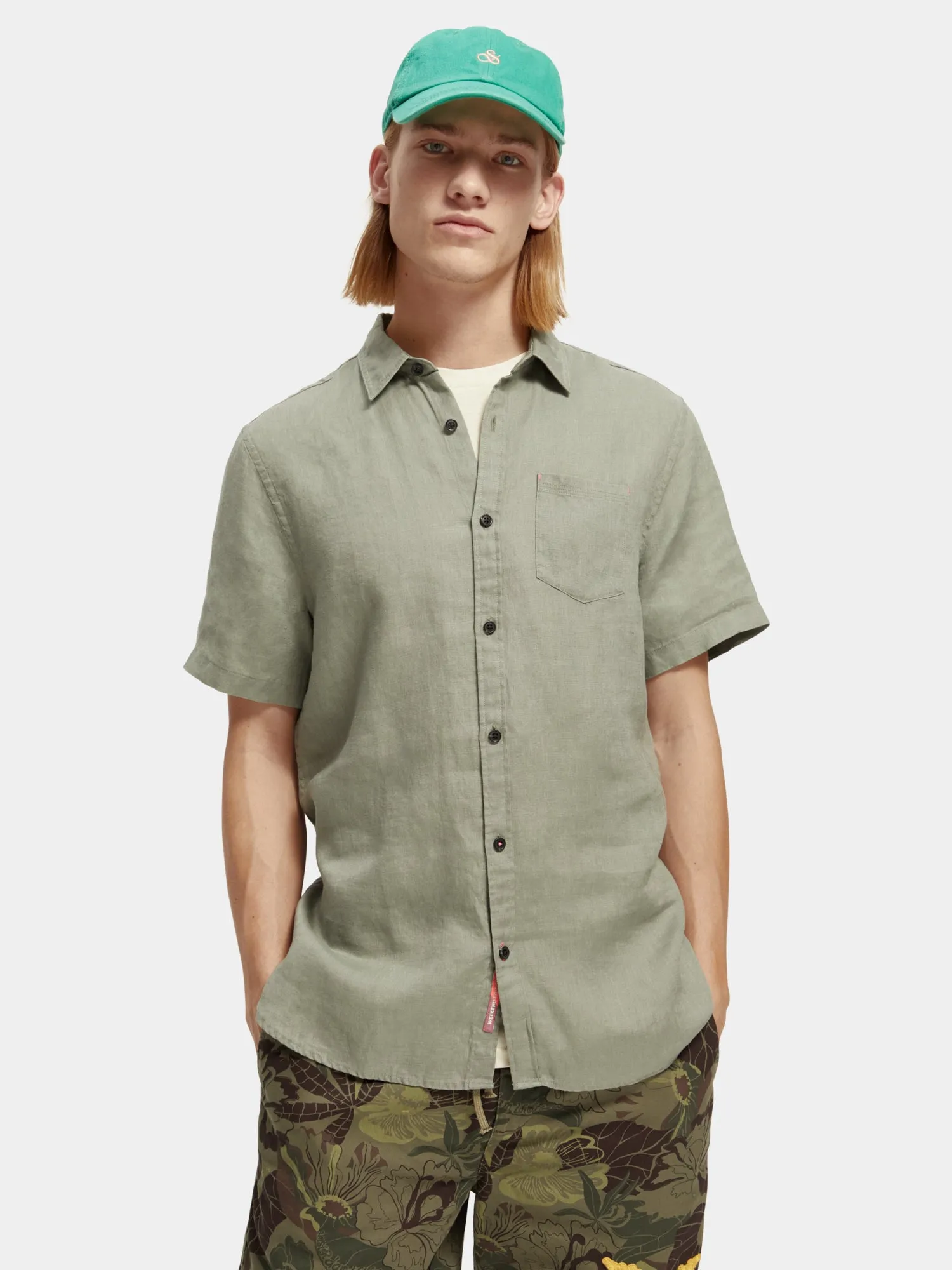 Short sleeve linen shirt sold by Scotch and Soda