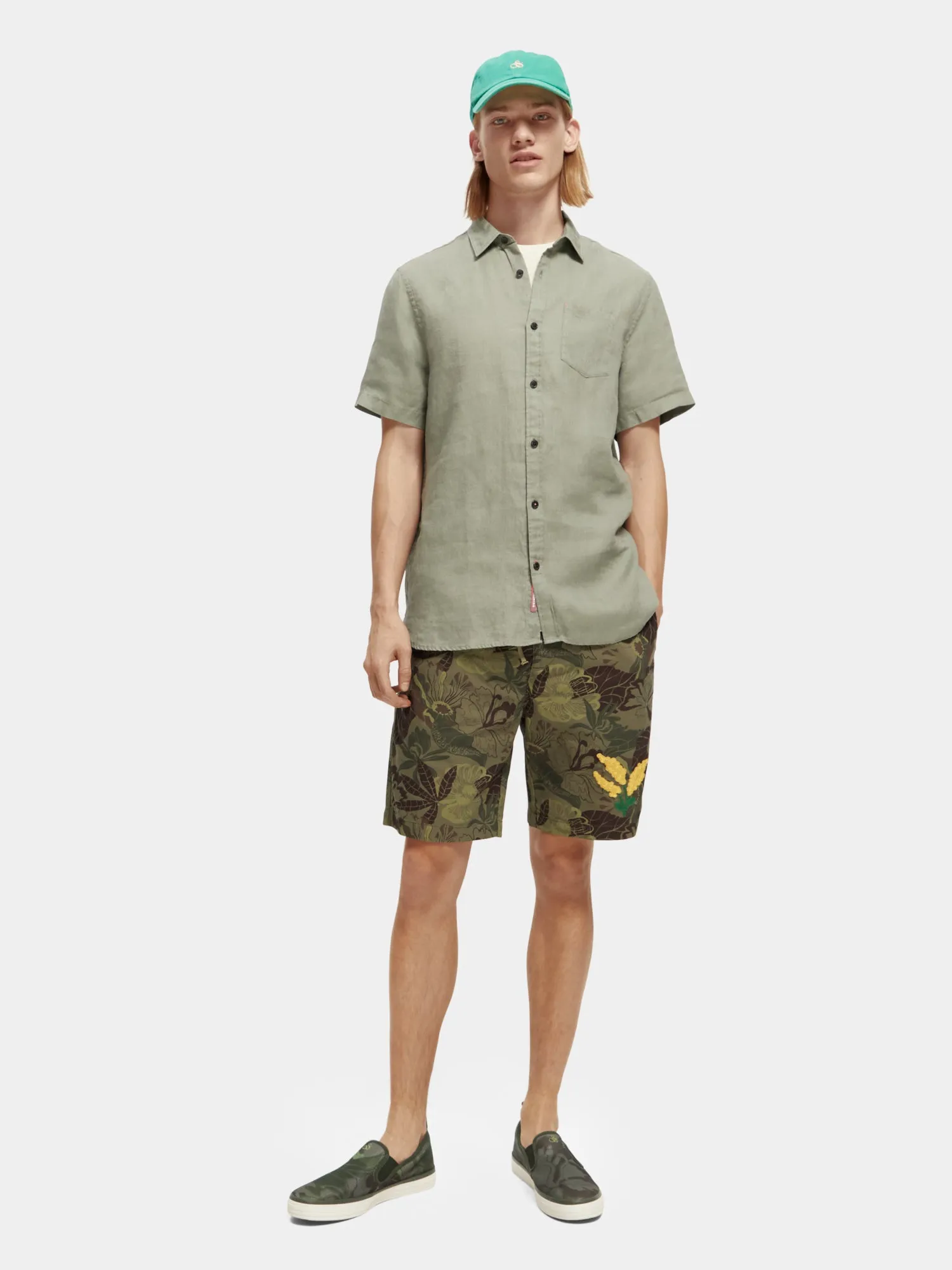 Short sleeve linen shirt sold by Scotch and Soda product image thumbnail 4