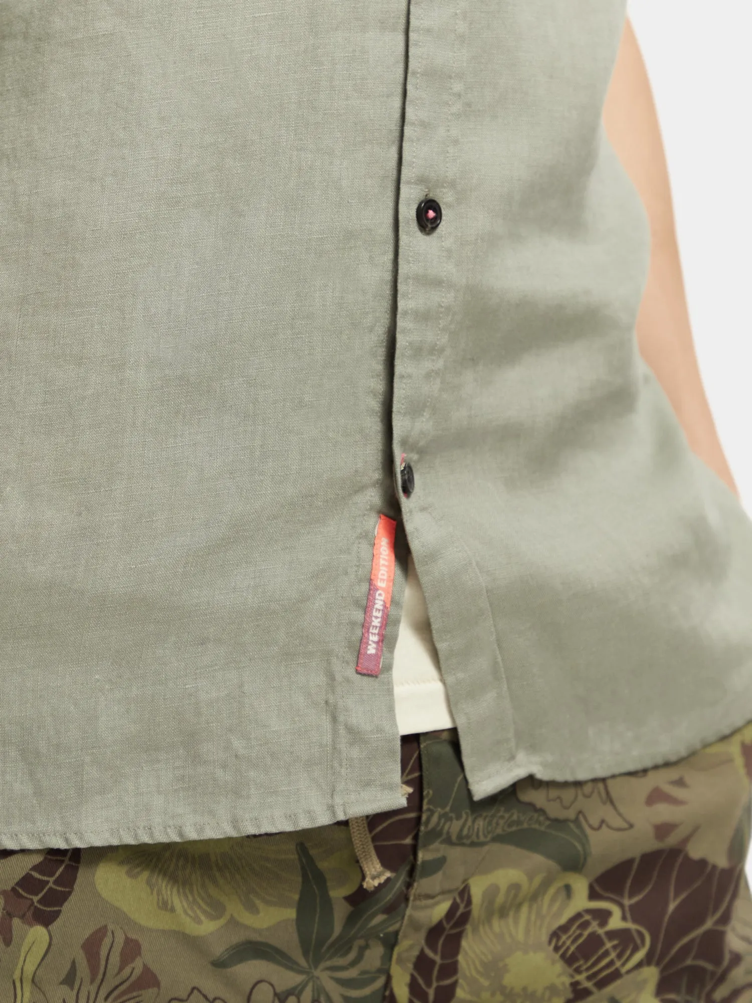 Short sleeve linen shirt sold by Scotch and Soda product image thumbnail 5