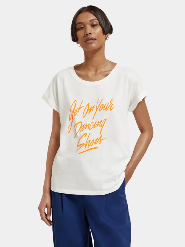 Short sleeved graphic t-shirt sold by Scotch and Soda
