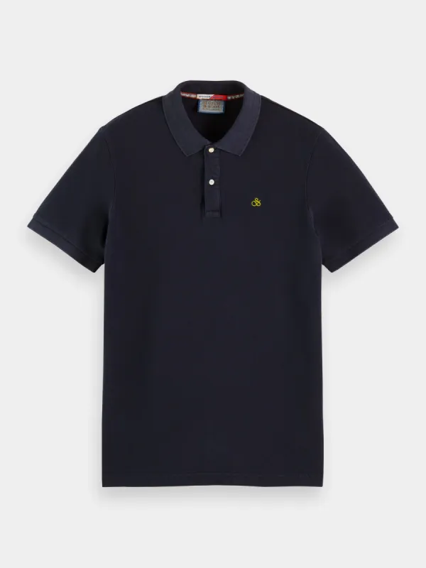 Garment-dyed pique polo shirt sold by Scotch & Soda