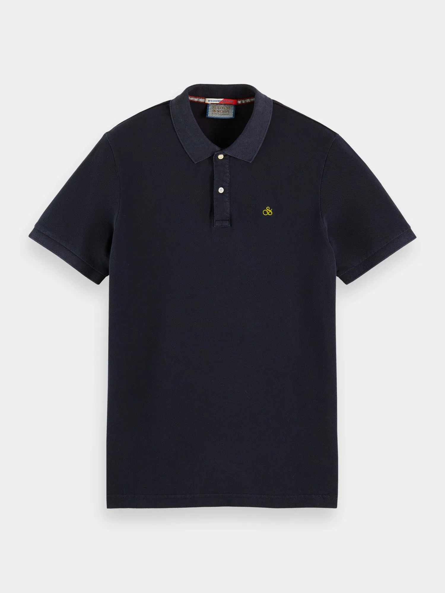 Garment-dyed pique polo shirt sold by Scotch & Soda