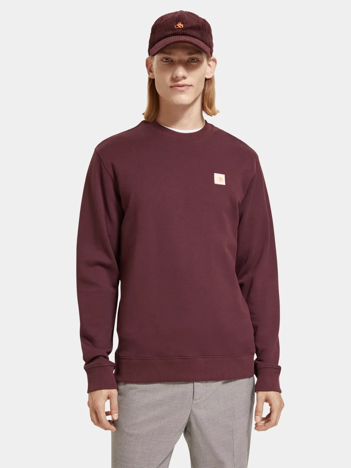 Regular-fit logo badge sweatshirt sold by Scotch and Soda