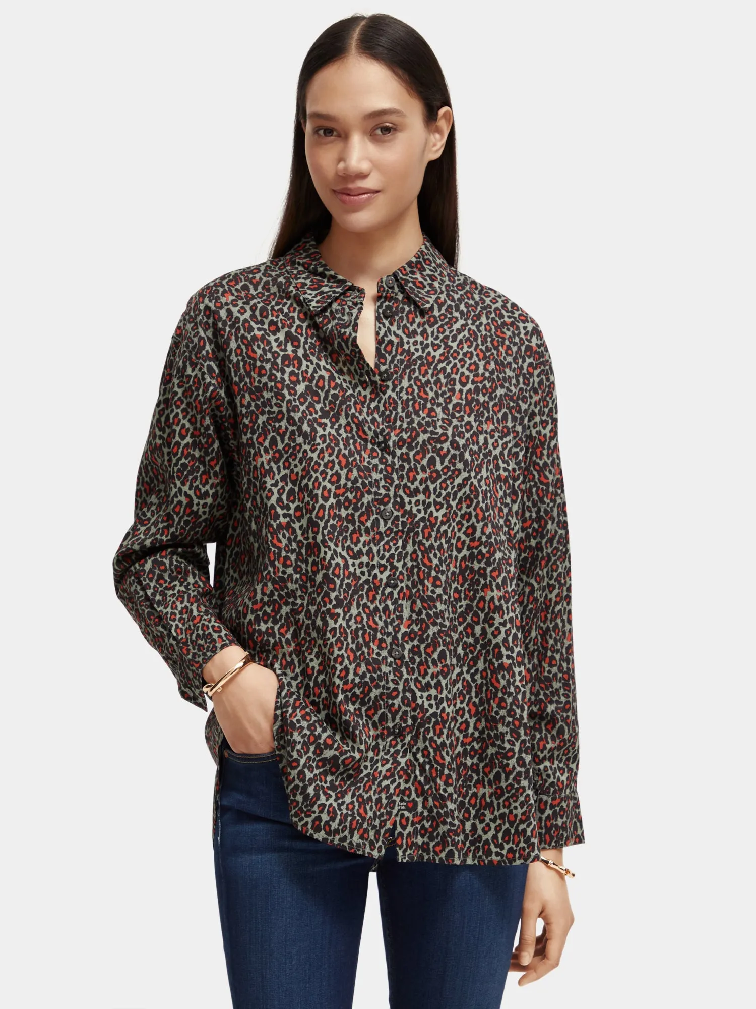 Oversized printed shirt sold by Scotch and Soda