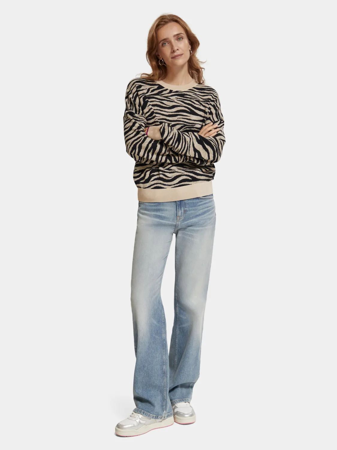 Printed jacquard sweater sold by Scotch and Soda product image thumbnail 4