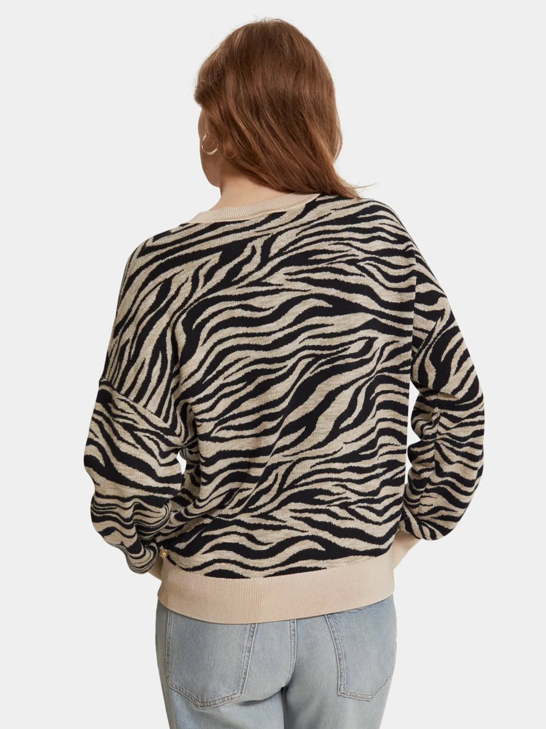 Printed jacquard sweater sold by Scotch and Soda product image thumbnail 3