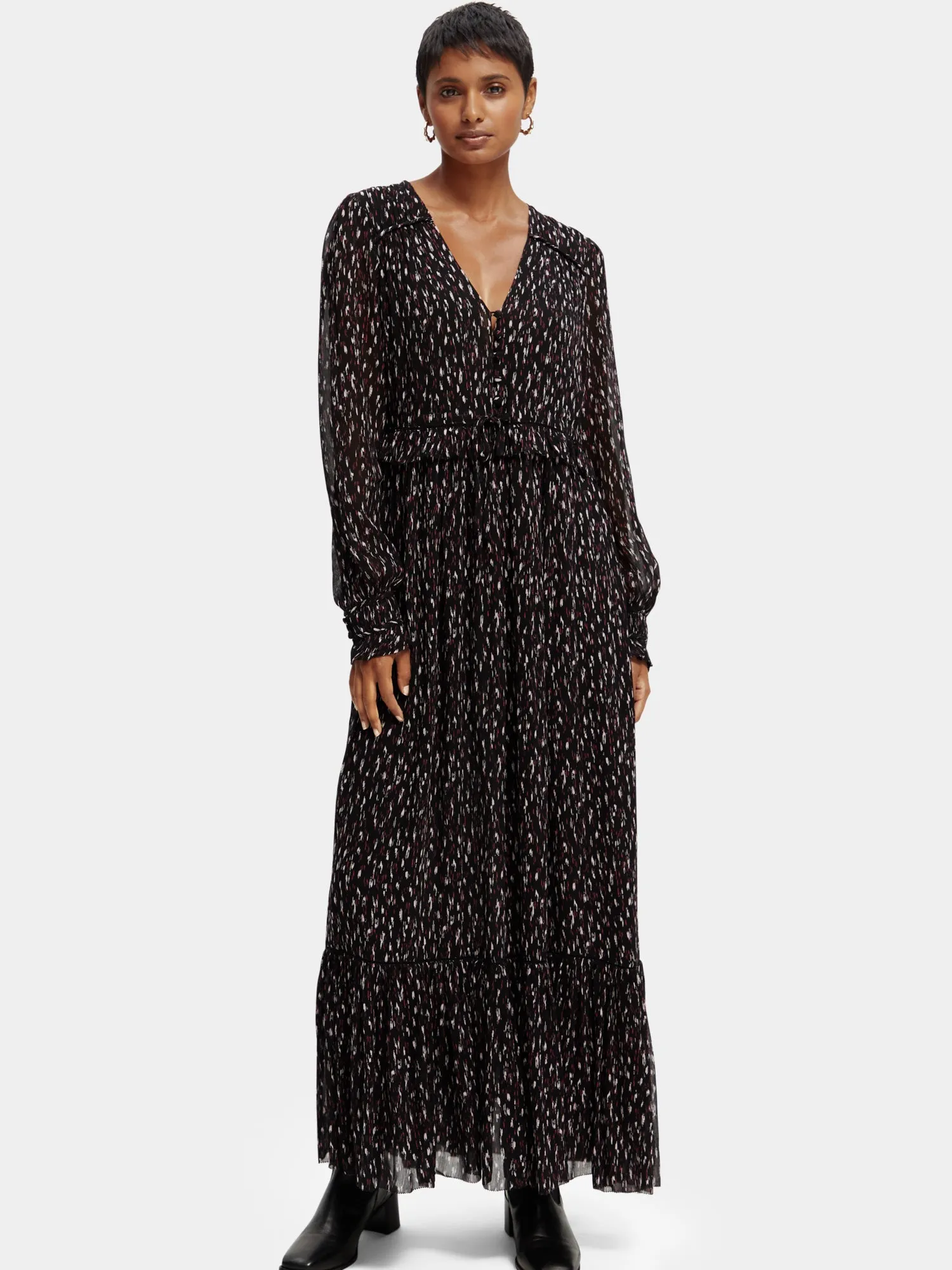 Tiered v-neck maxi dress sold by Scotch and Soda product image thumbnail 5