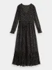 Long sleeved tiered v-neck maxi dress sold by Scotch and Soda