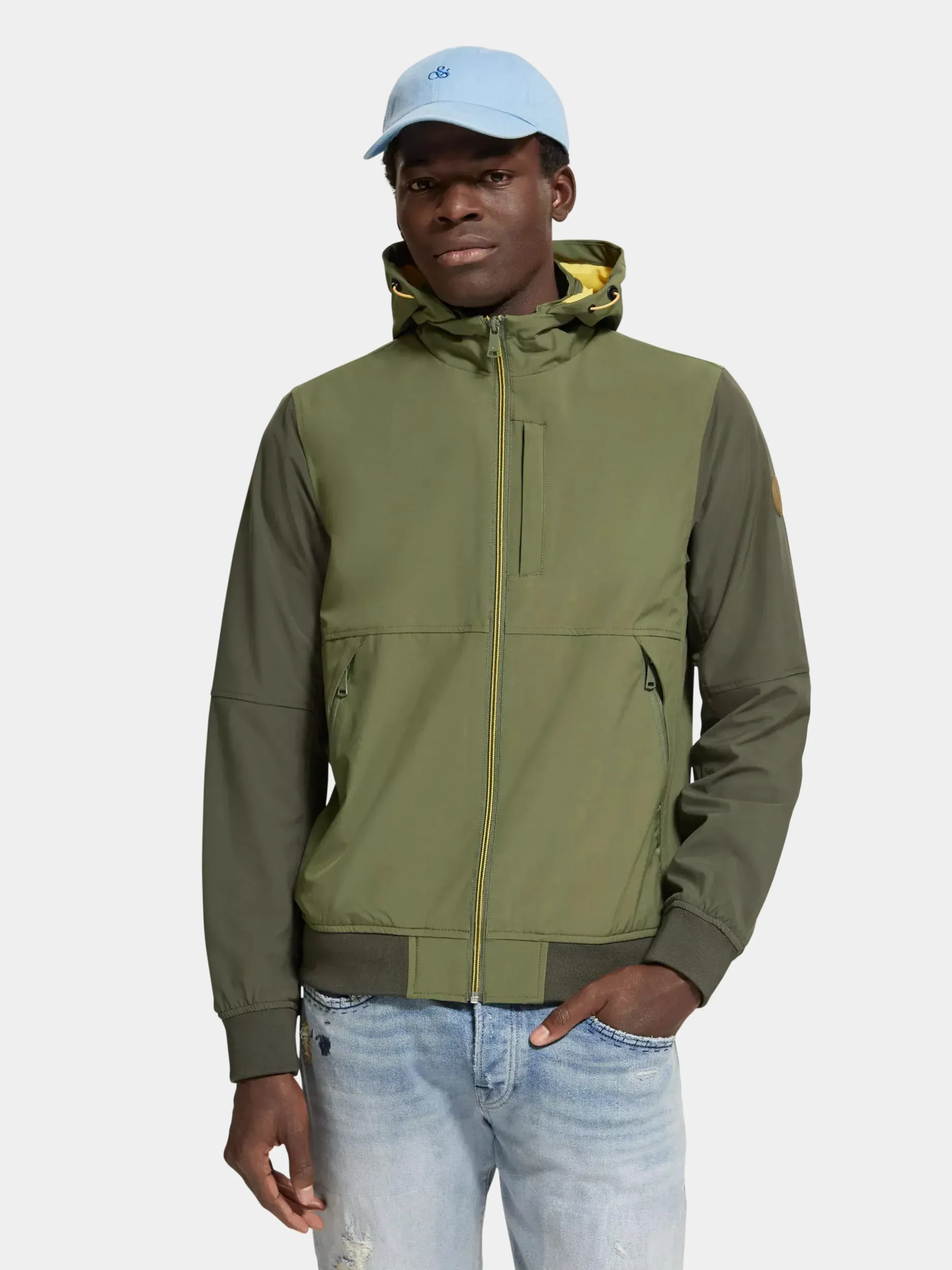 Classic hooded soft-shell jacket sold by Scotch and Soda