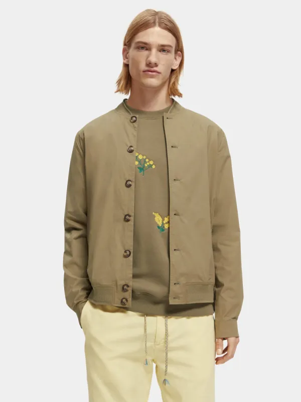 Lightweight poplin bomber jacket sold by Scotch and Soda