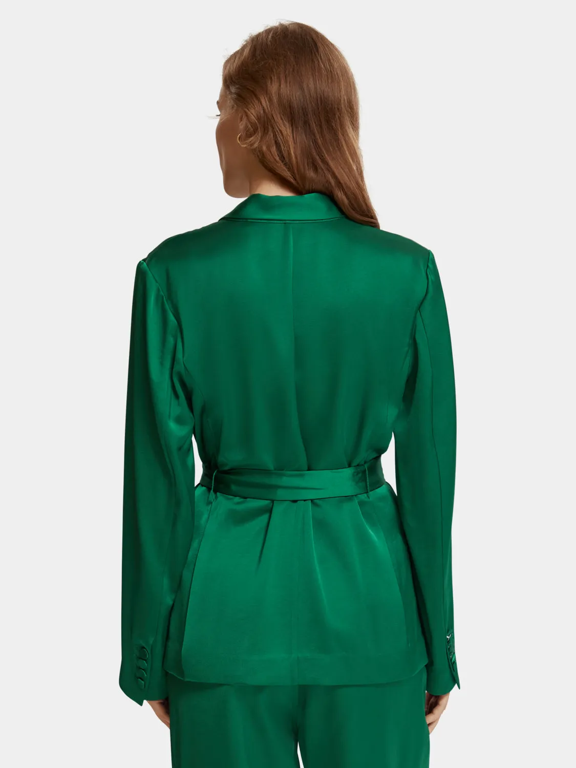 Belted satin blazer sold by Scotch and Soda product image thumbnail 3