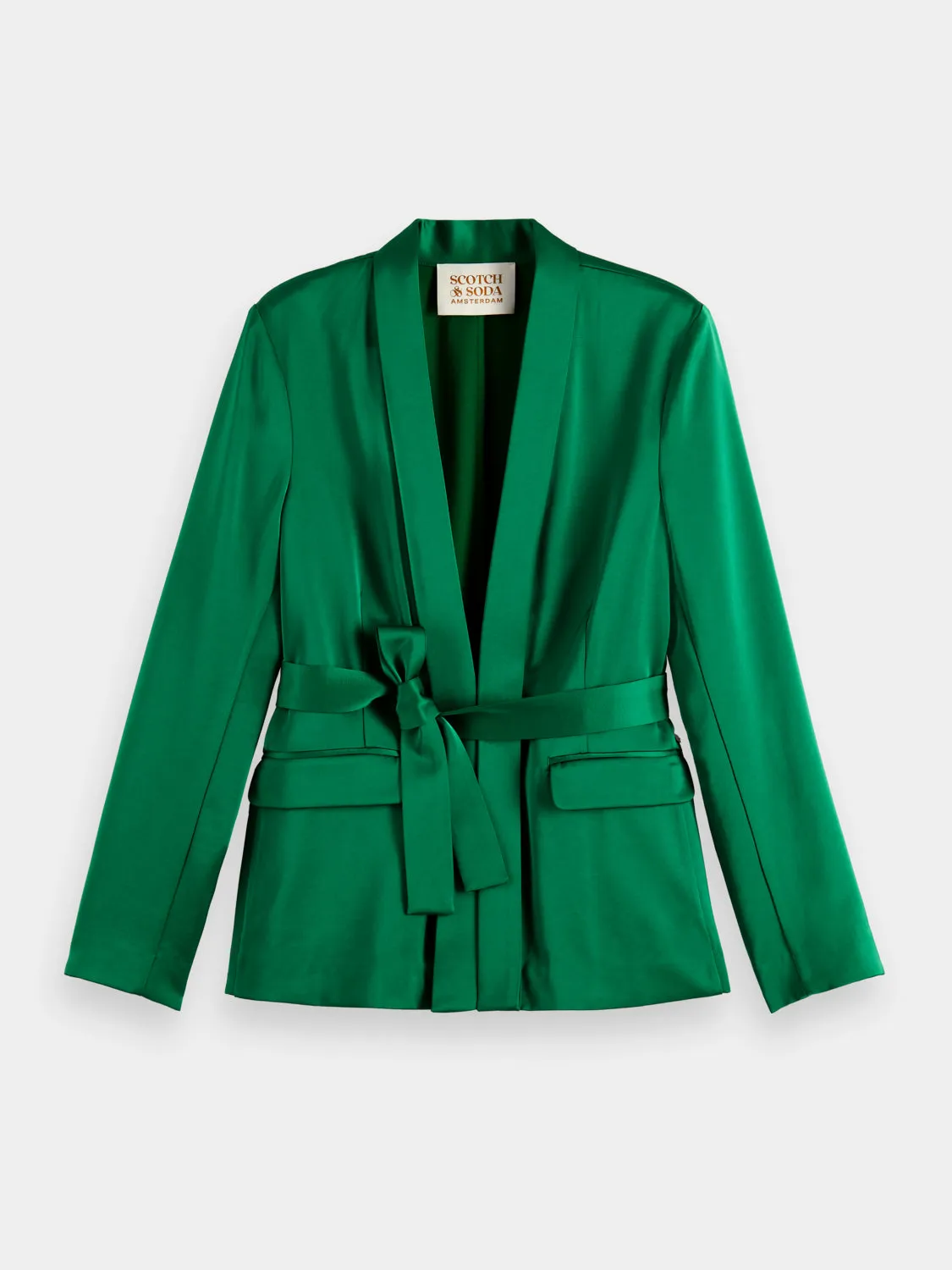 Belted satin blazer sold by Scotch and Soda product image thumbnail 2