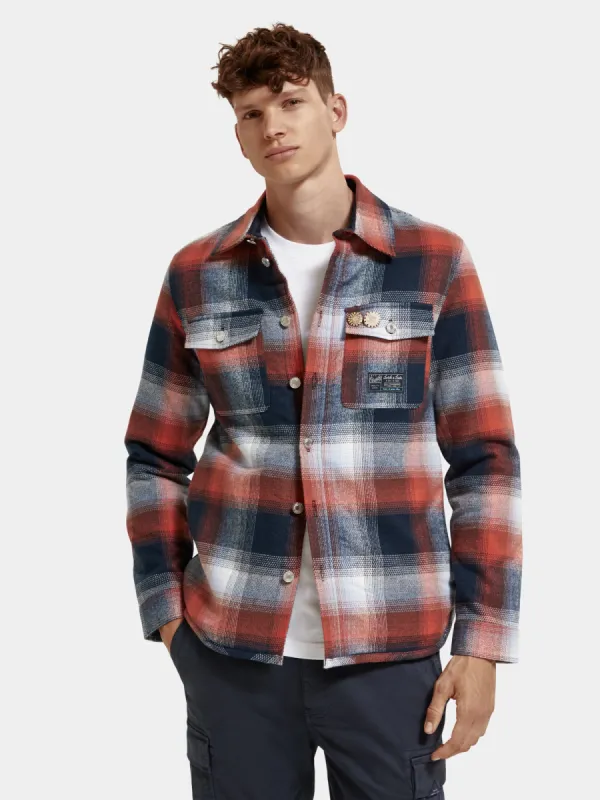Checked organic cotton overshirt sold by Scotch and Soda
