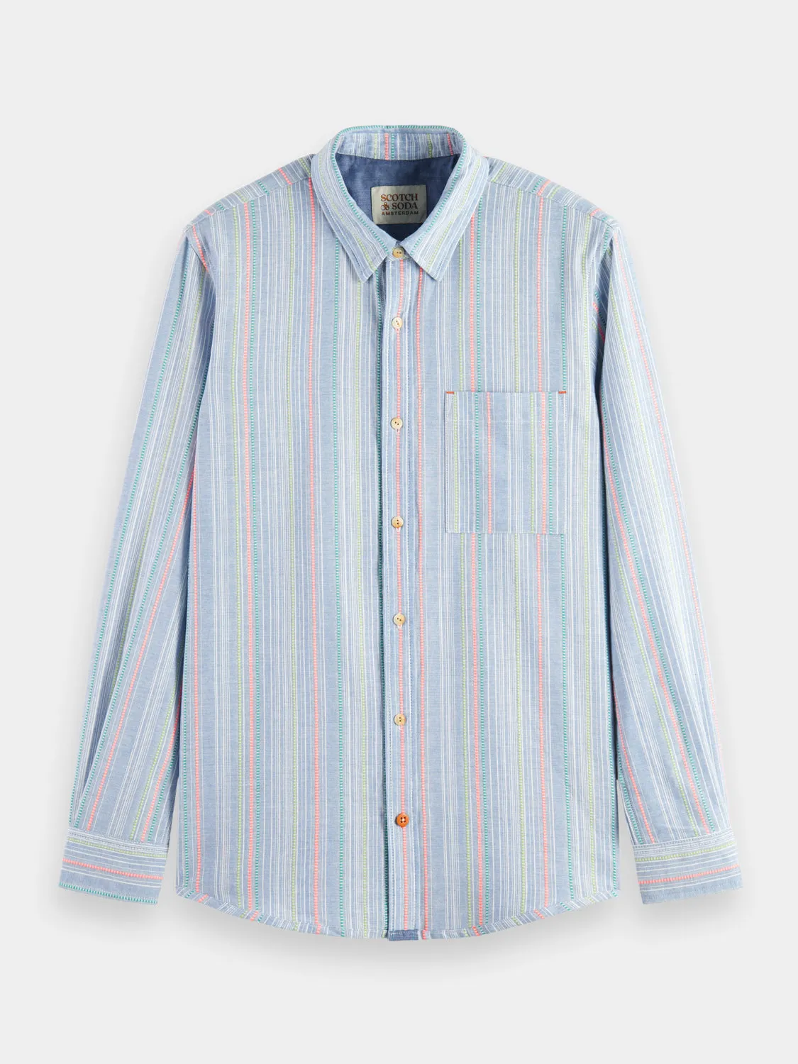 Dobby striped shirt sold by Scotch and Soda product image thumbnail 2