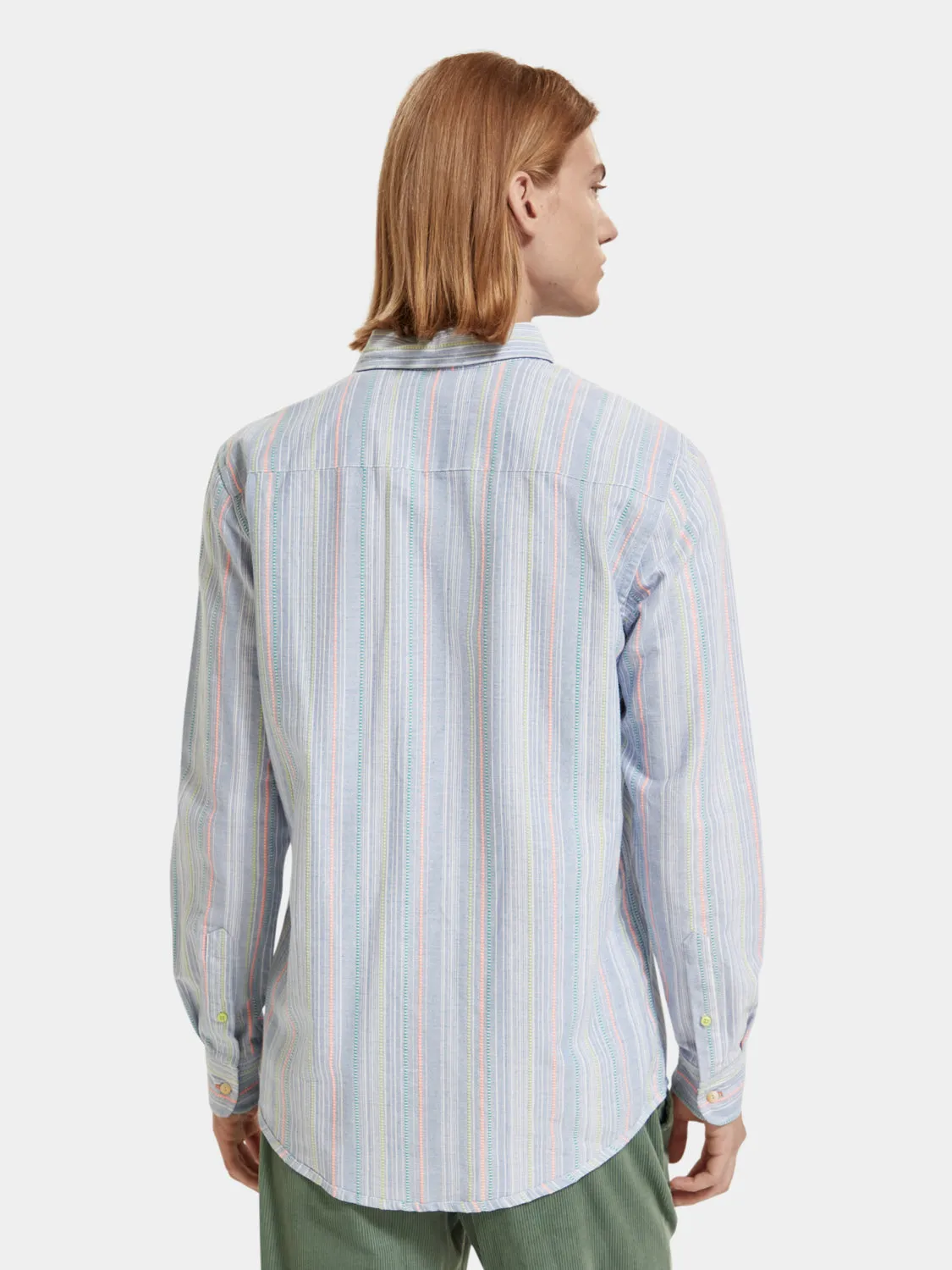Dobby striped shirt sold by Scotch and Soda product image thumbnail 3
