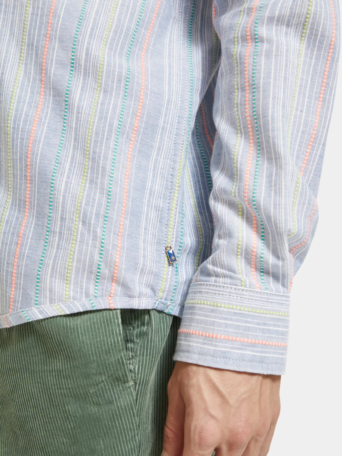 Dobby striped shirt sold by Scotch and Soda product image thumbnail 4