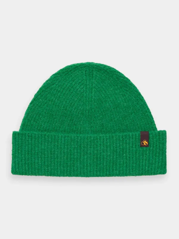 Rib knit beanie sold by Scotch and Soda