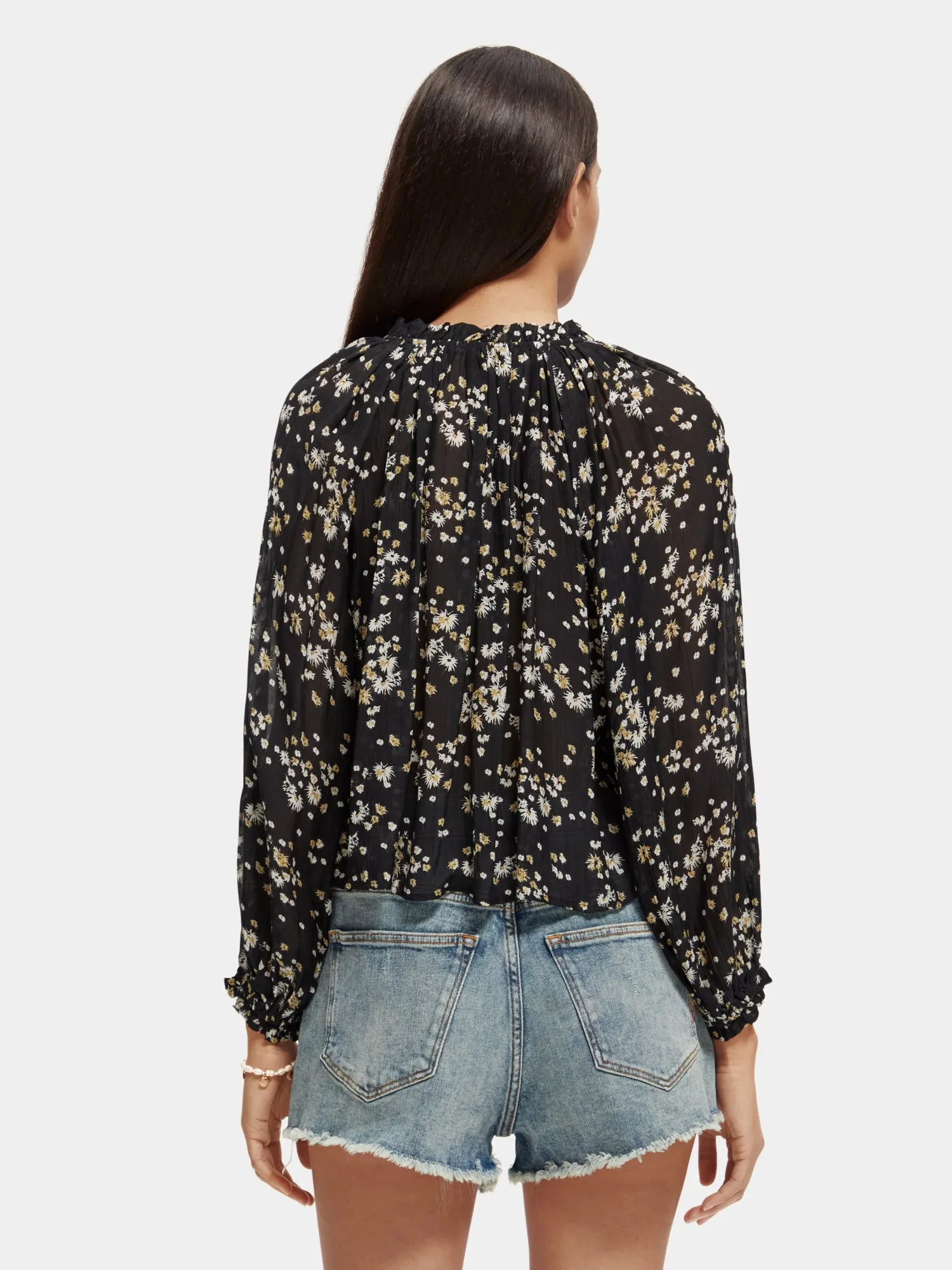 Contrast ruffle blouse sold by Scotch and Soda product image thumbnail 3