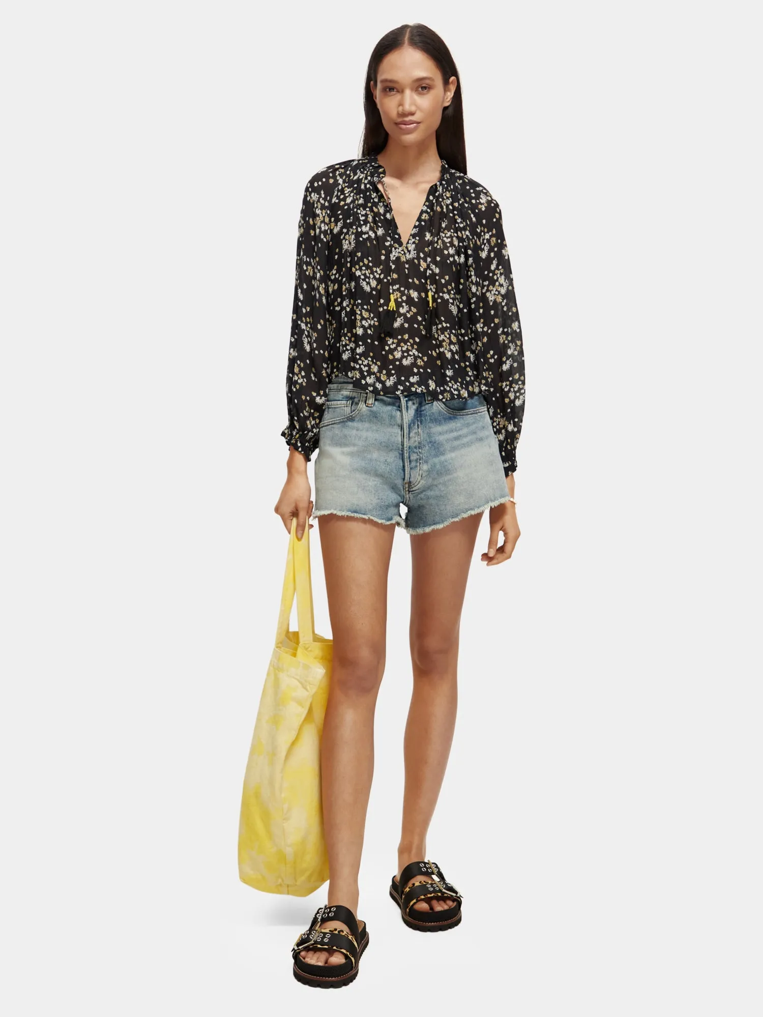 Contrast ruffle blouse sold by Scotch and Soda product image thumbnail 4