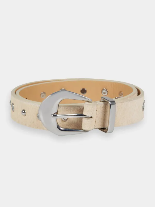Studded leather belt sold by Scotch and Soda