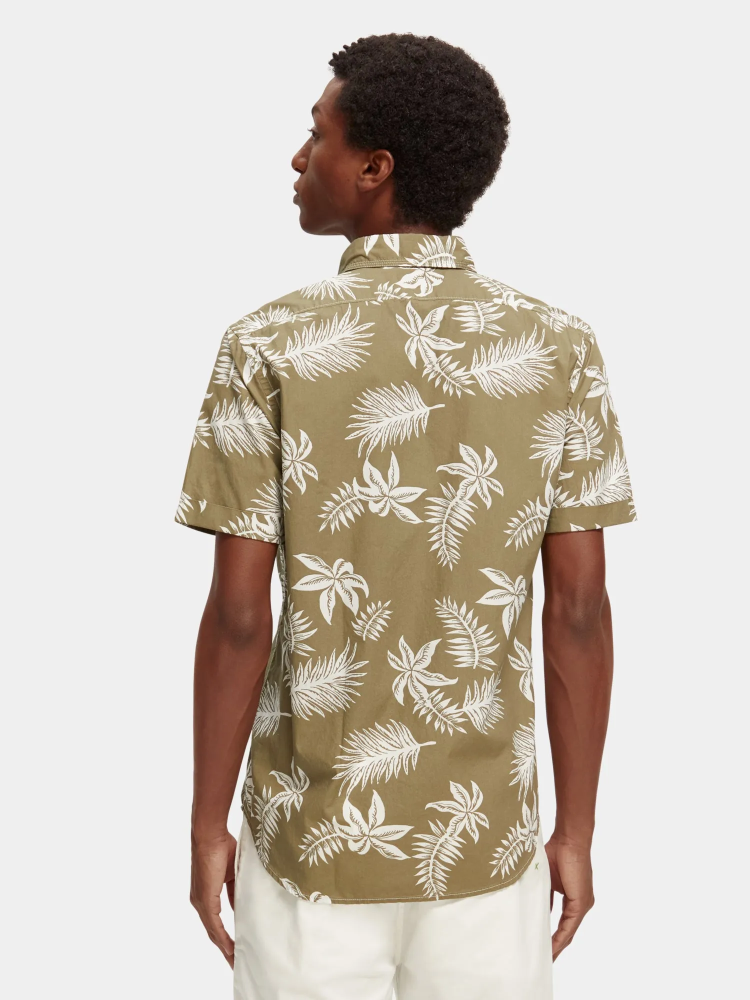 Printed & washed short sleeved poplin shirt sold by Scotch & Soda product image thumbnail 3