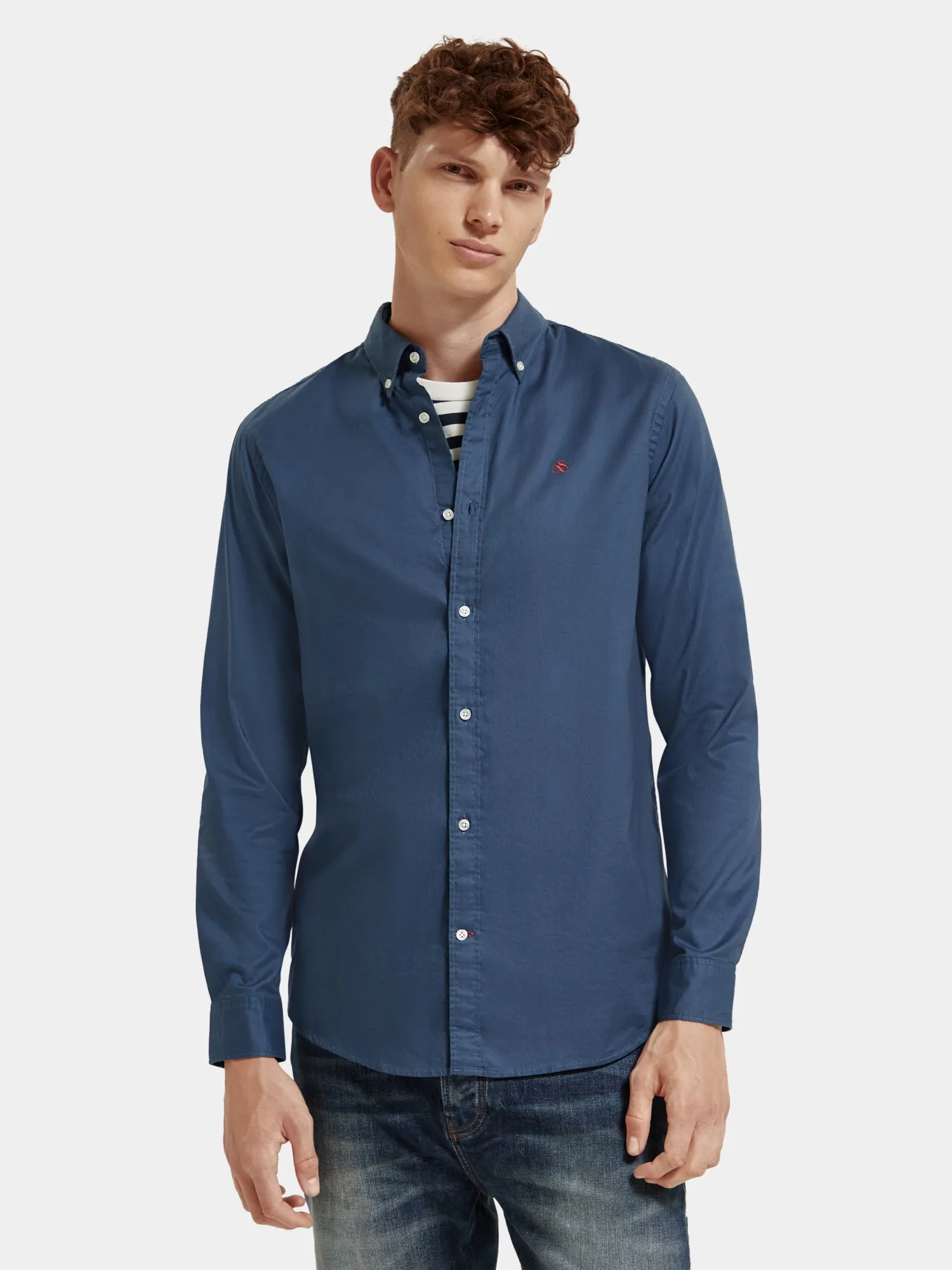 Regular-fit organic cotton Oxford shirt sold by Scotch and Soda