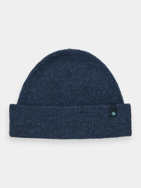 Rib knit beanie sold by Scotch and Soda