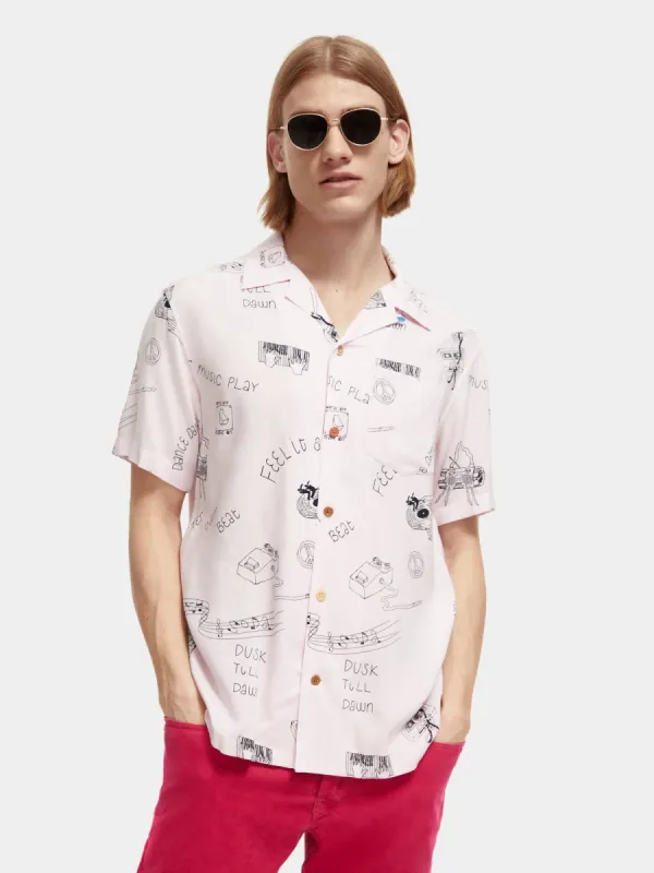 Regular-fit printed camp shirt sold by Scotch and Soda